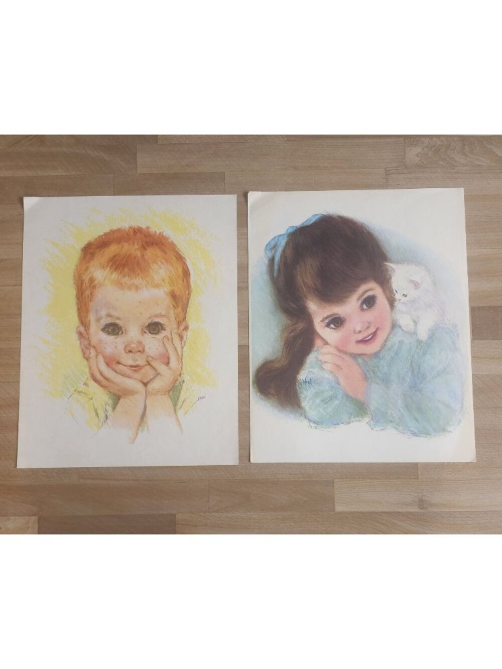 2- Northern Mills Tissue 11x14 Prints Francis Hook Vintage 1960's